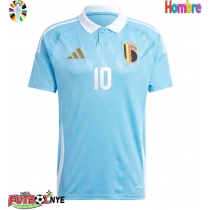 Camiseta Bélgica Romelu Lukaku #10 Visitante Equipación Eurocopa 2024 manga corta